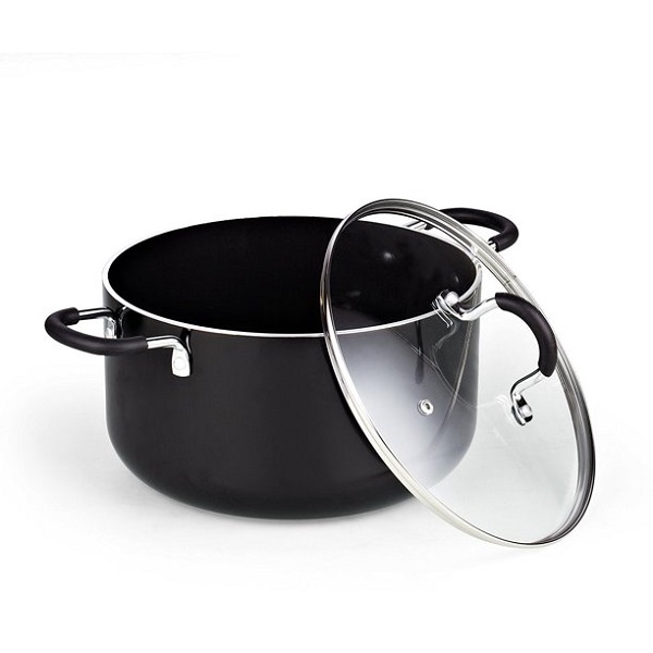 Cook N Home 8 Piece Nonstick Heavy Gauge Cookware Set, Black C16Y 4 Cook N Home 8 Piece Nonstick Heavy Gauge Cookware Set, Black C16Y - Image 2