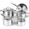 Cooks Standard Classic Stainless Steel 9 Piece Cookware Set C17N 1