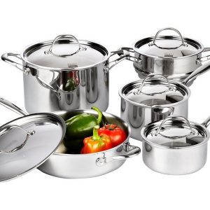 Cooks Standard Stainless Steel 10 Piece Multi ply Clad Cookware Set C15V 2