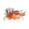 Copper H 02628 Pan 10 Piece Luxury Induction Cookware Set Non Stick C16M 1