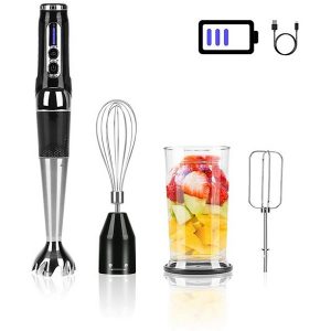 Cordless Hand Blender Rechargeable, Powerful Variable Speed Control C12C