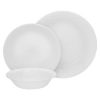 Corelle 18 Piece Embossed Bella Faenza Vitrelle Dinnerware Set White 1
