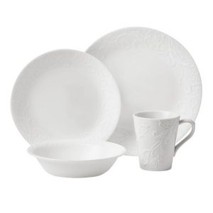 Corelle Embossed Bella Faenza 16 Piece Dinnerware Set 2