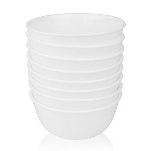 Corelle Livingware Winter Frost White 28 Ounce Soup Cereal Bowl Set of 8 3