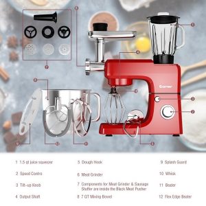 Costway 3 in 1 Multi-functional 800W Stand Mixer Meat Grinder C4Q 12 Costway 3 in 1 Multi functional 800W Stand Mixer Meat Grinder C4Q 4