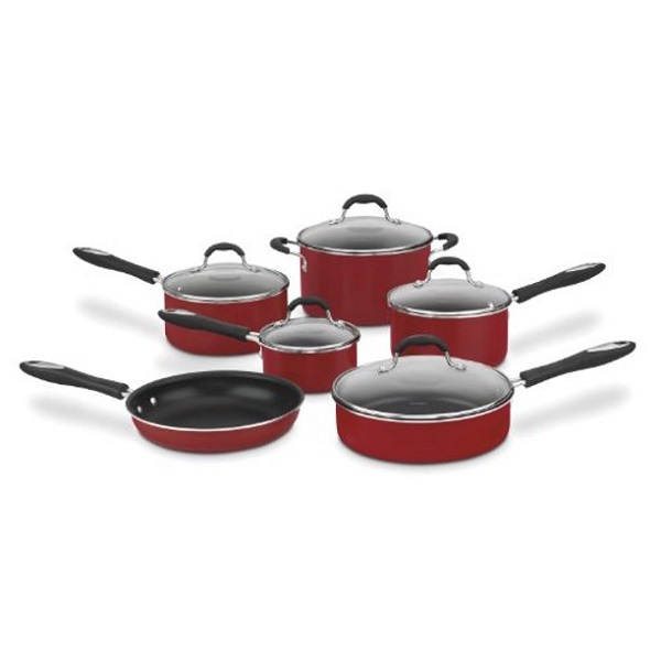 Cuisinart 55-11R Advantage Nonstick 11-Piece Cookware Set, Red C16K 3 Cuisinart 55-11R Advantage Nonstick 11-Piece Cookware Set, Red C16K