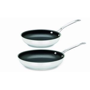 Cuisinart Classic Non-Stick Stainless Steel 9 and 11 Skillets C16O