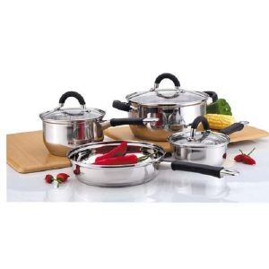 Culinary Edge 02227 Stainless Steel 7-Piece Cookware Set C16F