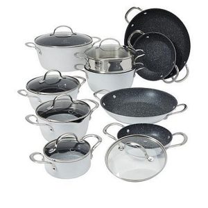 Curtis Stone Dura-Pan Nonstick 16-piece Nesting Cookware C15K