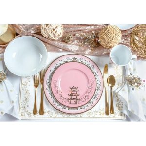 Disney Princess 16 Piece Ceramic Dinnerware Set Tiana Rapunzel Aurora Mulan 3