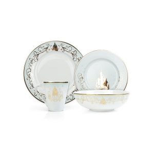 Disney Princess 16 Piece Dinnerware Set Cinderella Jasmine Ariel Belle 3