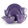 Elama Lilac Fields 16 Piece Dinnerware Set 1