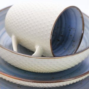 Elama Mellow 16 Piece Dinnerware Set in Powder Blue 3