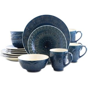 Elama Perta 16 Piece Stoneware Dinnerware Set 2