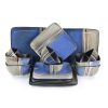 Elama Uptown Loft 16 Piece Double Bowl Dinnerware Set for 4 1