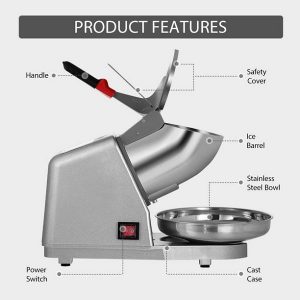 Electric Dual Blades Ice Crusher Shaver Snow Cone Maker E7G 3