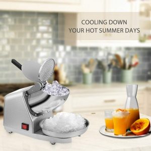 Electric Dual Blades Ice Crusher Shaver Snow Cone Maker E7G 4