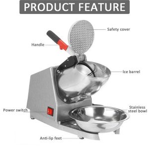 Electric Ice Crusher Shaver Machine, 380W Shaved Ice Cone Cigar E7U 8 Electric Ice Crusher Shaver Machine 380W Shaved Ice Cone Cigar E7U 3