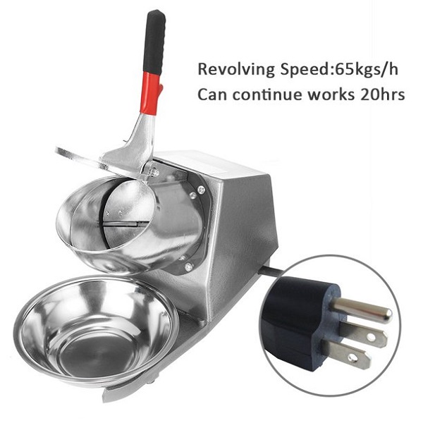 Electric Ice Crusher Shaver Machine, 380W Shaved Ice Cone Cigar E7U 6 Electric Ice Crusher Shaver Machine, 380W Shaved Ice Cone Cigar E7U - Image 4