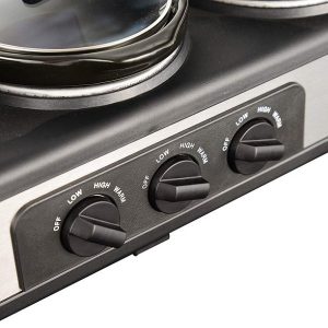Electric Slow Cooker 3x1.5 Quart Triple Slow Cooker Buffet Server E7W 3