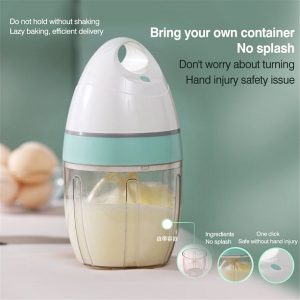 Electric Whisk Beater Portable Hand Mixer Egg Beater with Snap On E10U 5