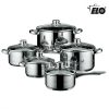 Elo Skyline Stainless Steel Kitchen Induction 10 Piece Cookware Set E16U 1