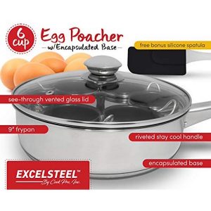 ExcelSteel Non Stick Easy Use Rust Resistant Home Kitchen Breakfast E7W 3