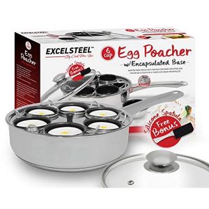 ExcelSteel Non Stick Easy Use Rust Resistant Home Kitchen Breakfast E7W 4