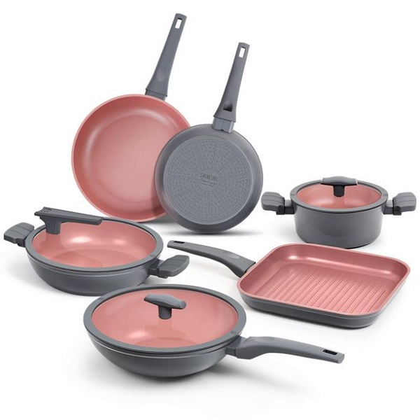 FGY 9 Pieces Nonstick Cookware Set Non - stick Pots and Pans with Lids F16B 3 FGY 9 Pieces Nonstick Cookware Set Non - stick Pots and Pans with Lids F16B