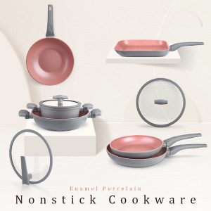FGY 9 Pieces Nonstick Cookware Set Non - stick Pots and Pans with Lids F16B 7 FGY 9 Pieces Nonstick Cookware Set Non stick Pots and Pans with Lids F16B 2