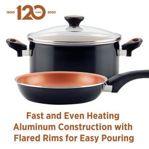 Farberware Glide Copper Ceramic Nonstick Cookware Set F16O 2