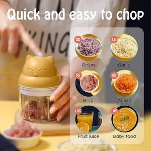 Garlic Chopper USB Electric Wireless Garlic Mincer Portable G5T 3