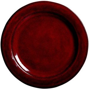 Gibson Elite 18 Piece Reactive Glaze Terracotta Dinnerware Set Red 3