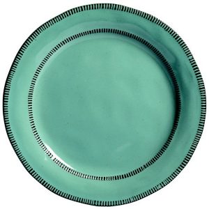 Gibson Elite 18 Piece Reactive Glaze Terracotta Dinnerware Set Teal 3