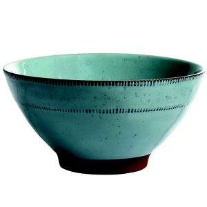 Gibson Elite 18 Piece Reactive Glaze Terracotta Dinnerware Set Teal 4