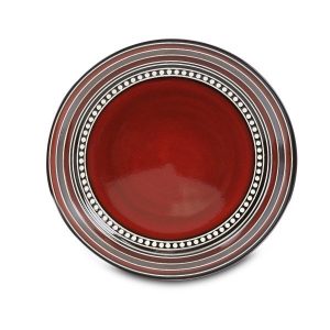 Gibson Elite Cafe Versailles 16 Piece Red Double Bowl Dinnerware Set 4