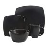 Gibson Elite Soho Lounge 16 Piece Dinnerware Set for 4 Matte Black 1
