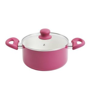 Gibson Home 10 Pieces White Ceramic Non Stick Cookware Set Warm G16K 4