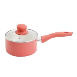 Gibson Home 10 Pieces White Ceramic Non Stick Cookware Set Warm G16K 6