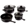 Gibson Home Chef Du Jour 7 Piece Cookware Set Black G17A 1