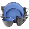 Gibson Home Soho Lounge Round 16 Pc. Dinnerware Set Matte Blue 1