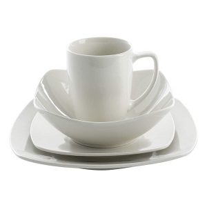 Gibson Zen Buffet ware 16 Piece Dinnerware Set in White 2 1