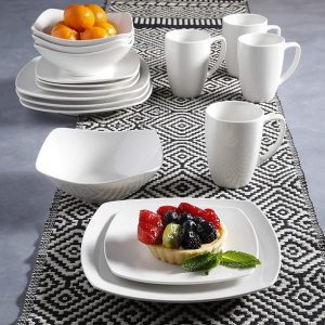 Gibson Zen Buffet ware 16 Piece Dinnerware Set in White 4 1