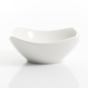 Gibson Zen Buffetware Ceramic 30 Piece Soft Square Dinnerware Set in White 4