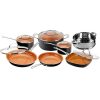 Gotham Steel 12 Piece Non stick Cookware Dishwasher Safe G15T 1