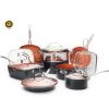 Gotham Steel 15 Pieces Nonstick Copper Cookware Set G15Y 1