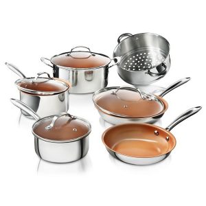 Gotham Steel Premium Tri-Ply Stainless Steel Pots and Pans G16Y