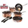 Gotham Steel Stackable Non stick 10 Piece Copper Cast Stackable G15P 1