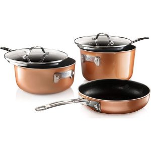 Gotham Steel Stackable Non stick 10 Piece Copper Cast Stackable G15P 2