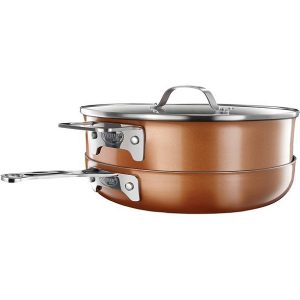 Gotham Steel Stackable Non stick 10 Piece Copper Cast Stackable G15P 4